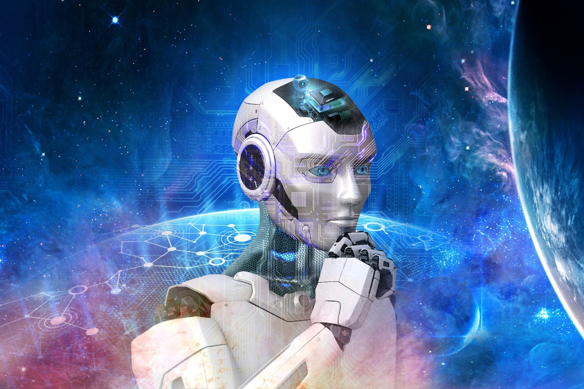 Космический искусственный интеллект. Искусственный интеллект в космосе. Портрет искусственный интеллект. Первый искусственный интеллект. Искусственный интеллект картинки.